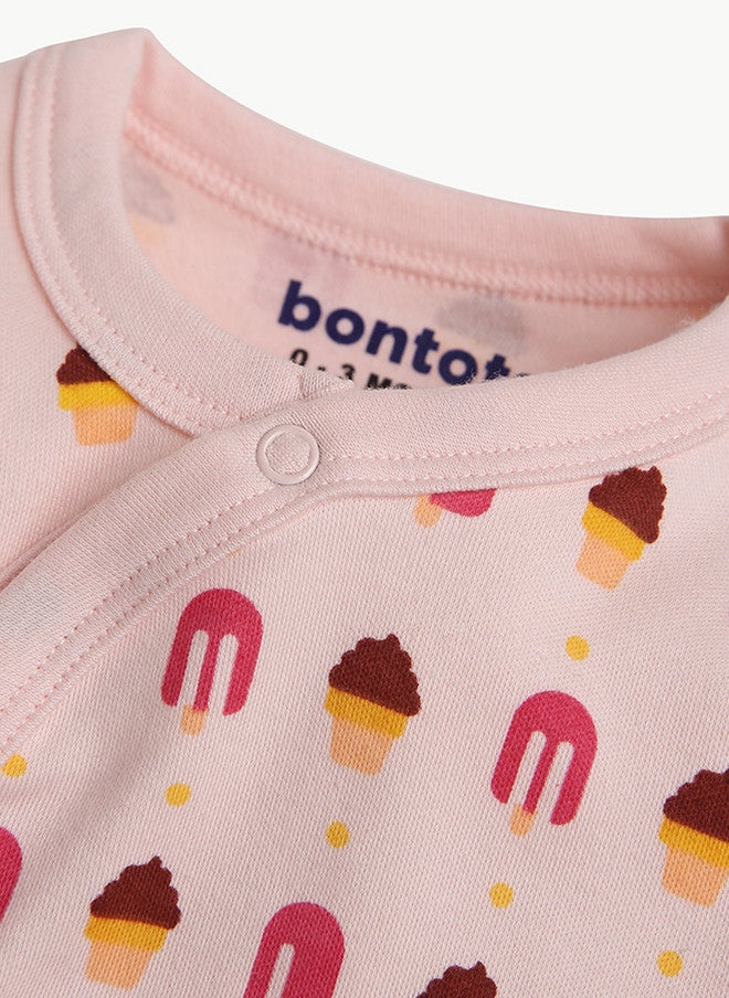 Bontots Infant Girls Printed Organic Cotton Jhabla - Image 5